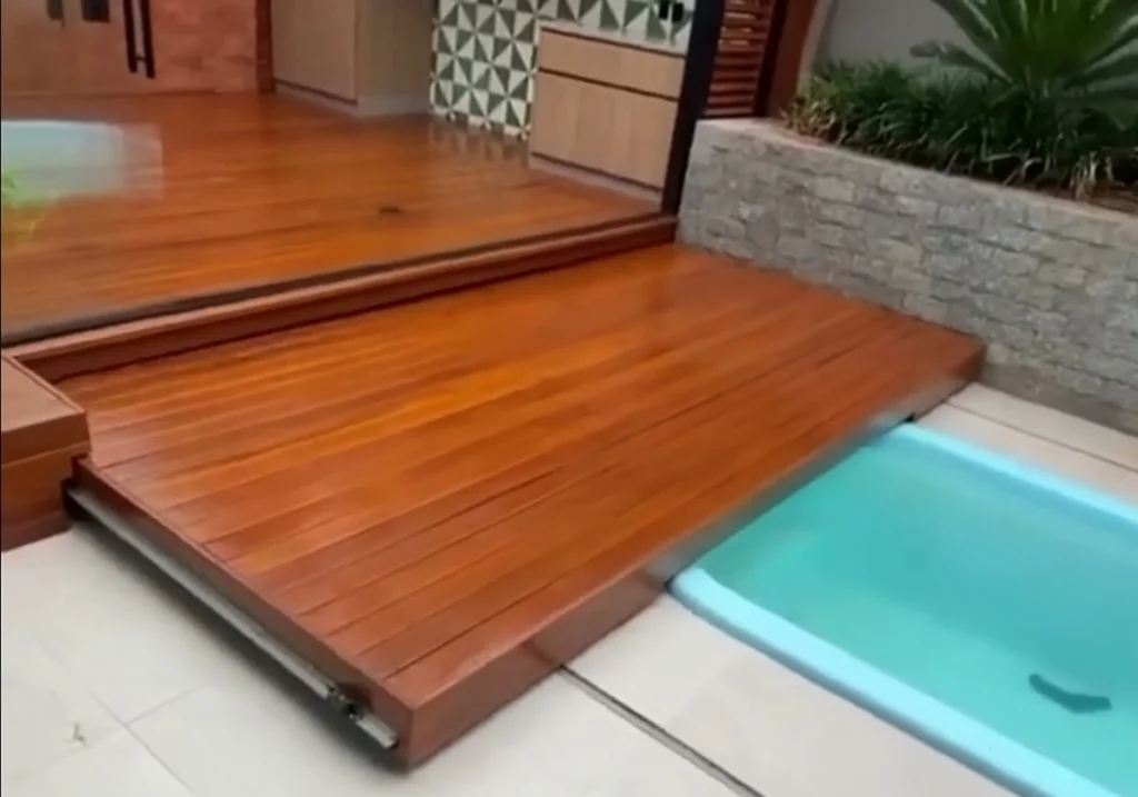 cubierta telescopica piscina madera
